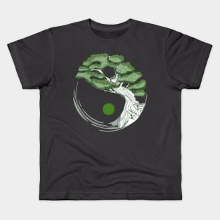 Yin Yang Bonsai Tree Kids T-Shirt